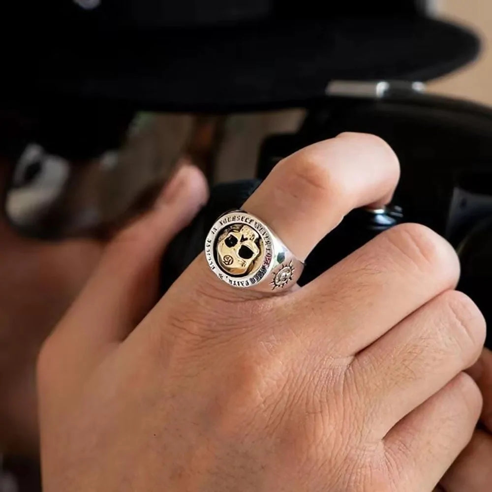 Vintage Skull Rings for Men: Domineering Hip-hop Punk Rock Jewelry